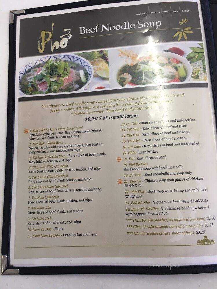 Pho Hoa Hiep - San Diego, CA menu_pic