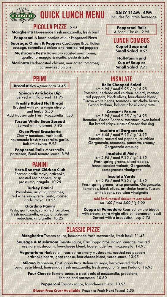 Pizzeria Fondi - Gig Harbor, WA menu_pic
