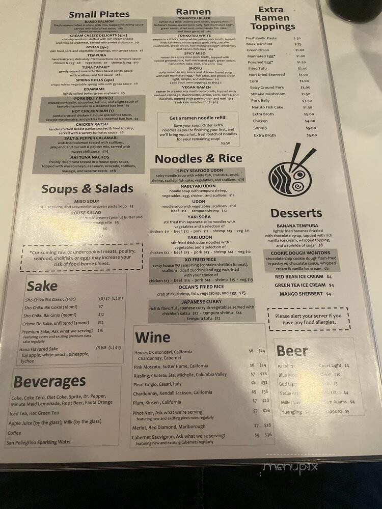 Kohana - Clarksville, TN menu_pic