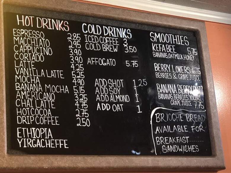 Kefa Coffee - Oakland, CA menu_pic