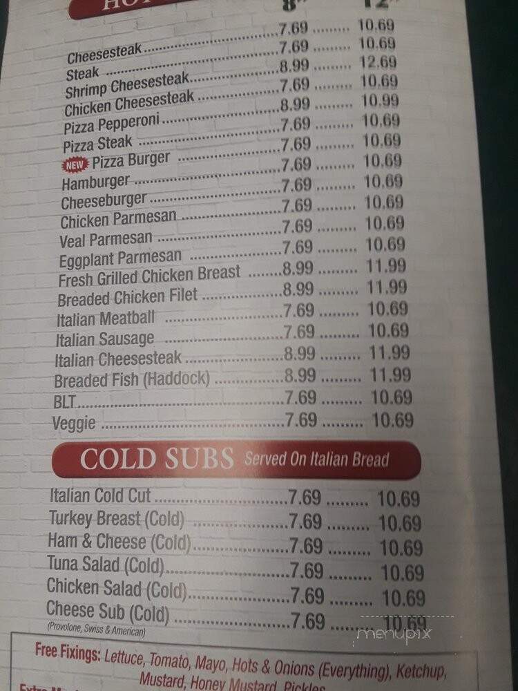 Pizzeria Santa Lucia - Jessup, MD menu_pic
