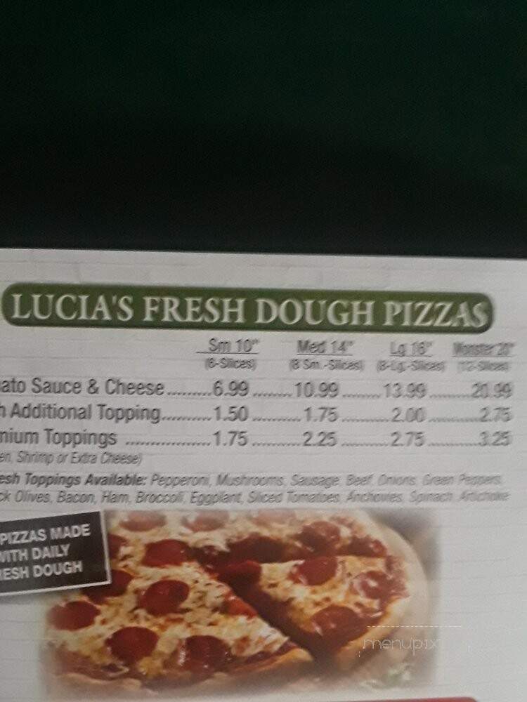 Pizzeria Santa Lucia - Jessup, MD menu_pic