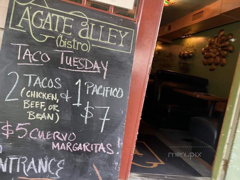 Agate Alley Bistro - Eugene, OR menu_pic