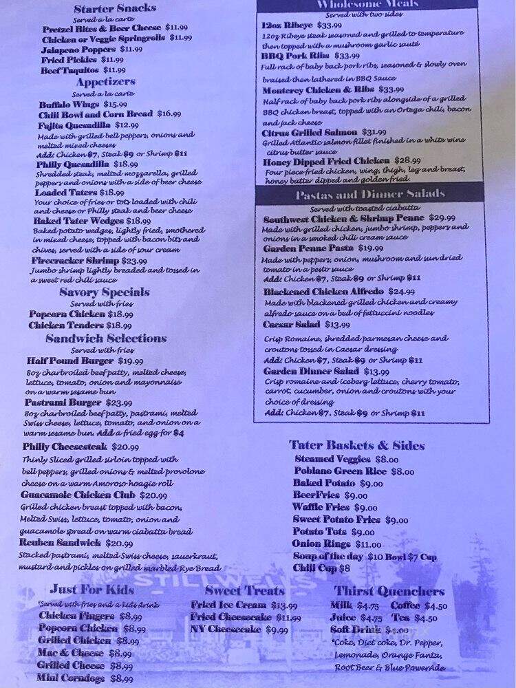 Stillwells At Northwoods - Big Bear Lake, CA menu_pic