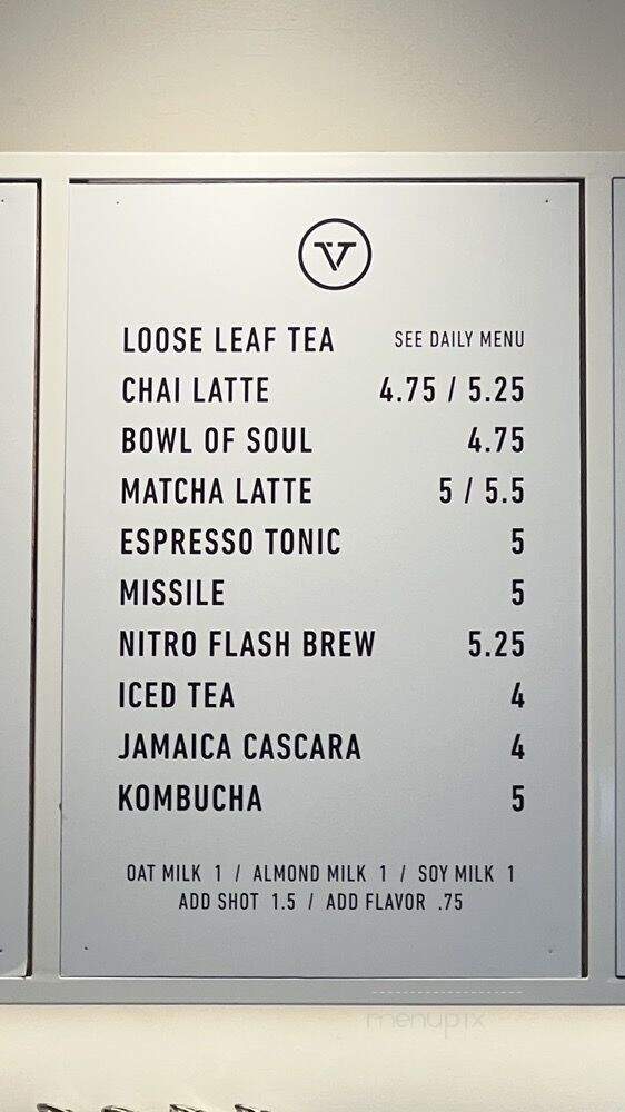 Verve Coffee Roasters - Santa Cruz, CA menu_pic