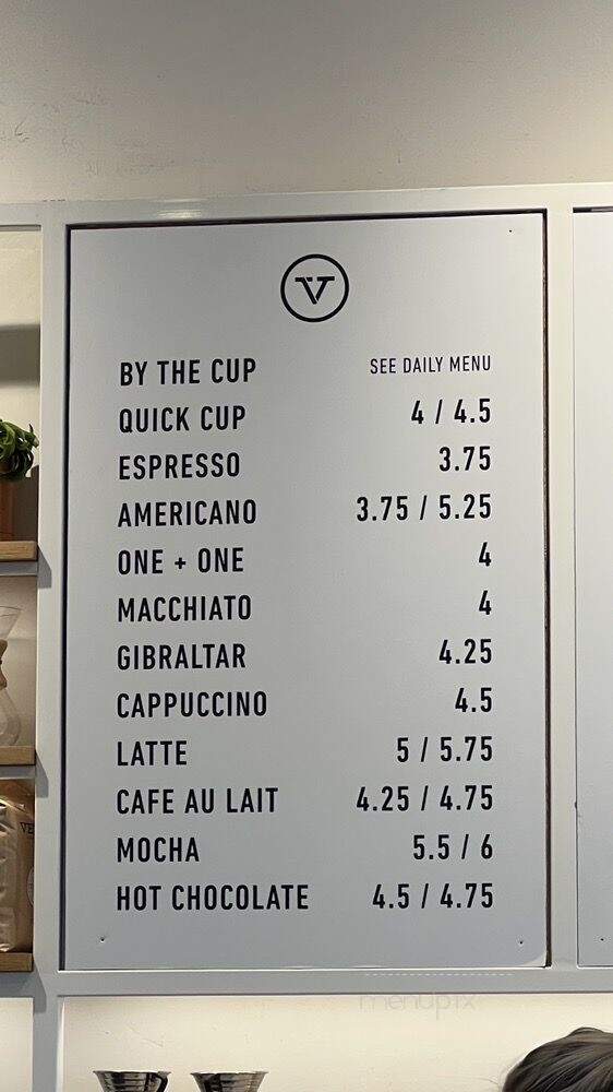 Verve Coffee Roasters - Santa Cruz, CA menu_pic