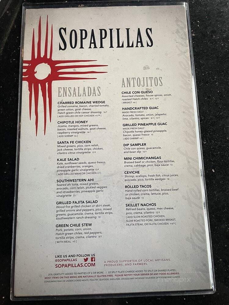 Sopapilla's - Franklin, TN menu_pic