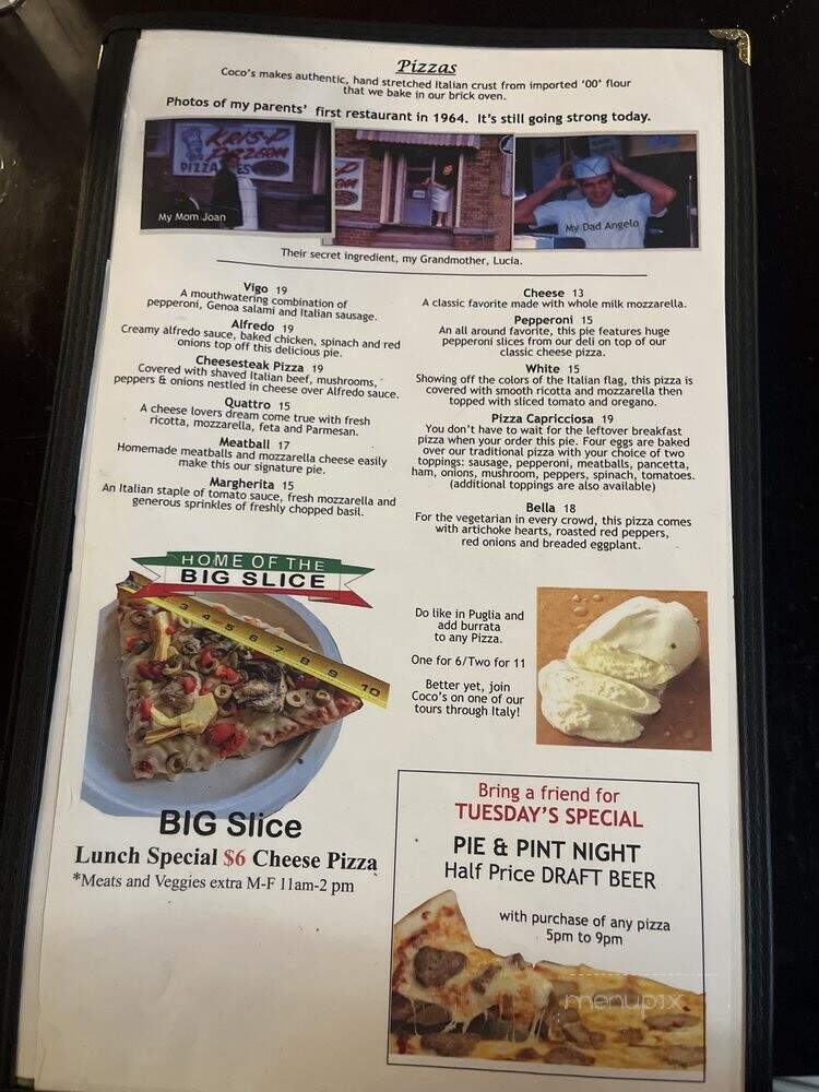 Coco's Italian Market and Eatery - Nashville, TN menu_pic