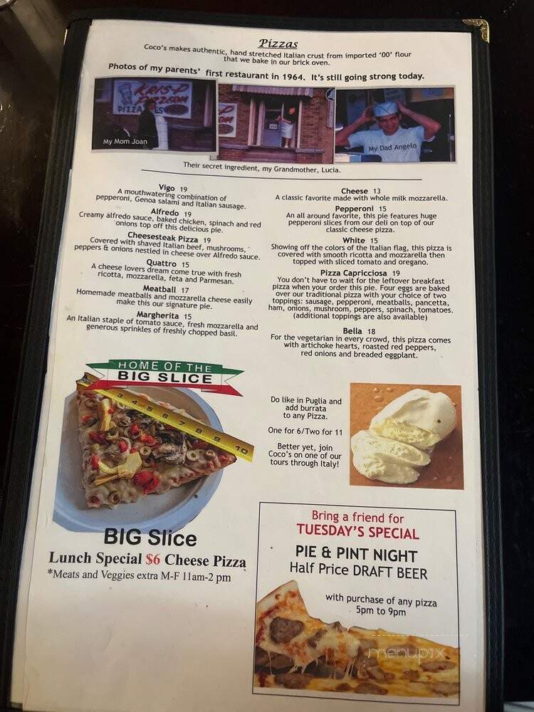 Coco's Italian Market and Eatery - Nashville, TN menu_pic