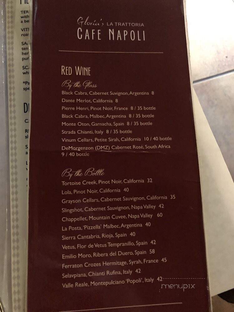 La Trattoria Caffe' Napoli - Fort Myers, FL menu_pic