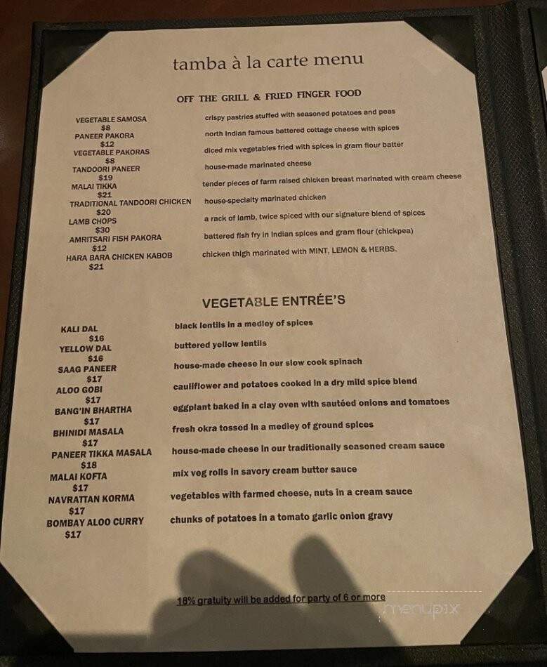 Tabla - Las Vegas, NV menu_pic