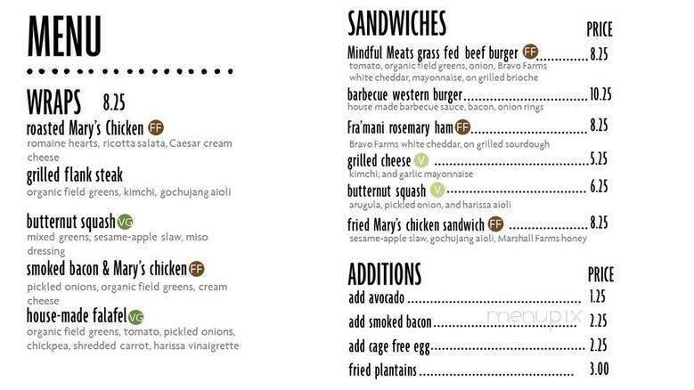 International House Cafe - Berkeley, CA menu_pic