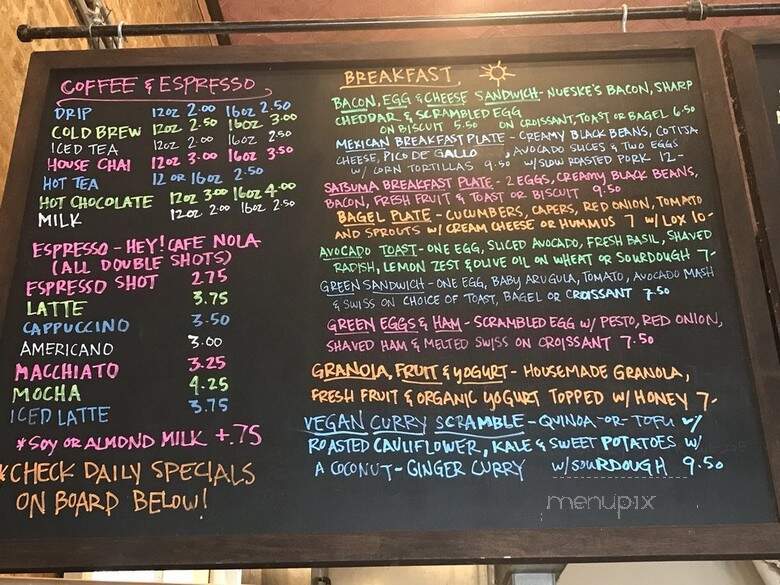 Satsuma Cafe - New Orleans, LA menu_pic