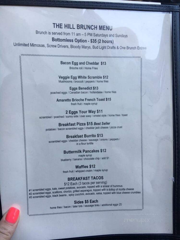 Hill - New York, NY menu_pic