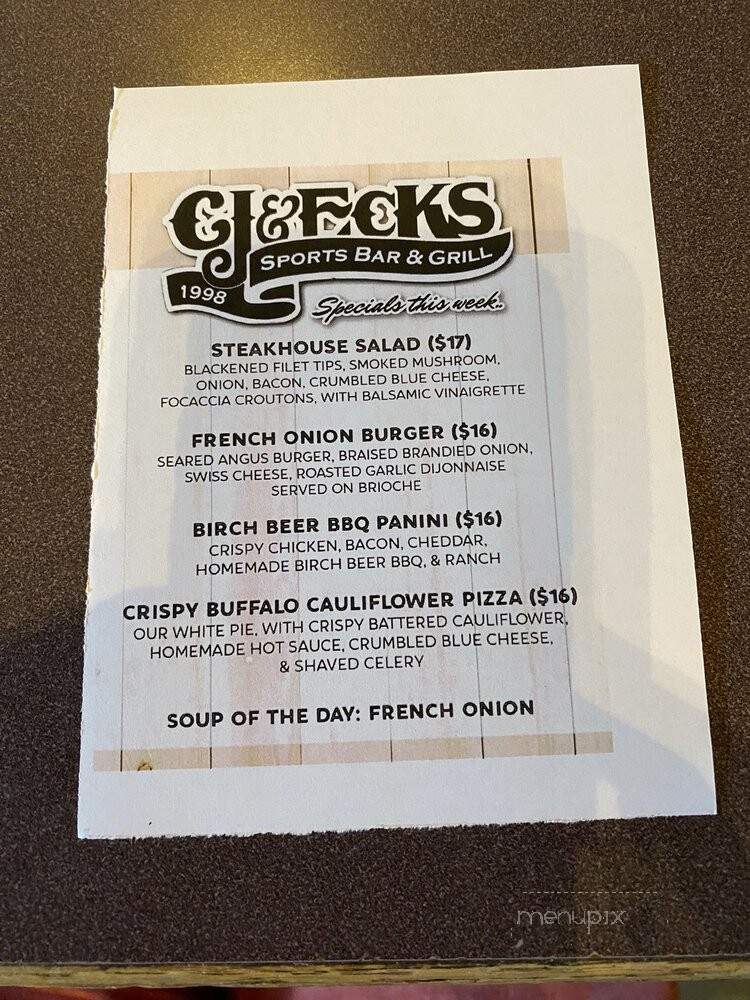 C.j.Ecks - Philadelphia, PA menu_pic
