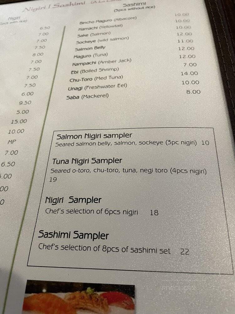Sushi Joa - Mercer Island, WA menu_pic