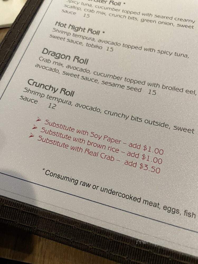 Sushi Joa - Mercer Island, WA menu_pic