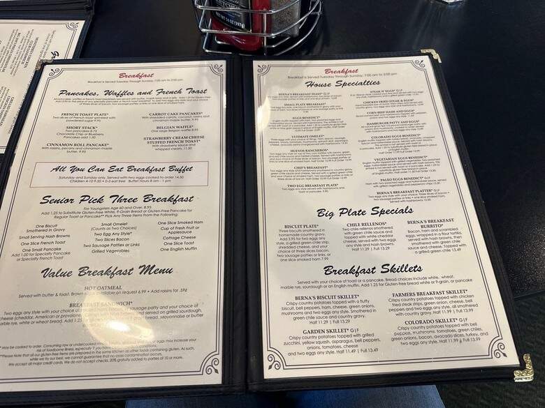 Berna B's - Grand Junction, CO menu_pic