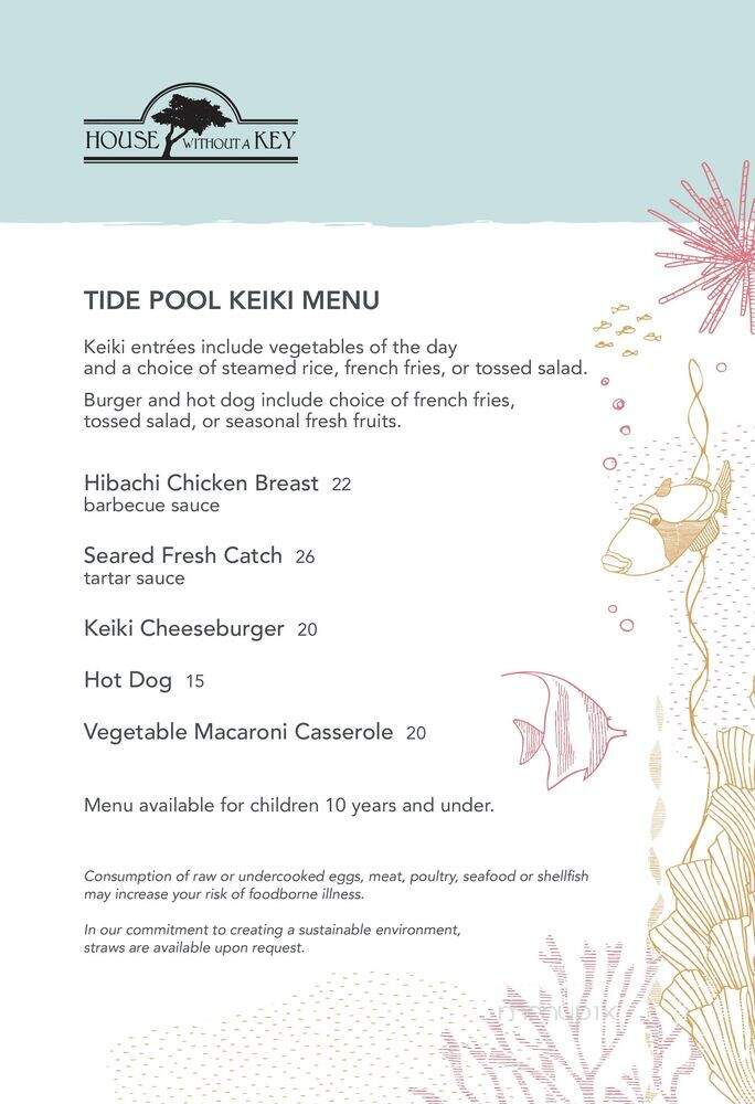 House Without a Key - Honolulu, HI menu_pic