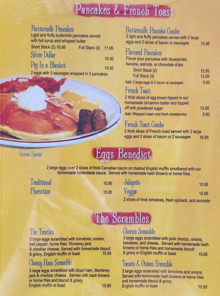 Irene's Sunrise Cafe - San Clemente, CA menu_pic