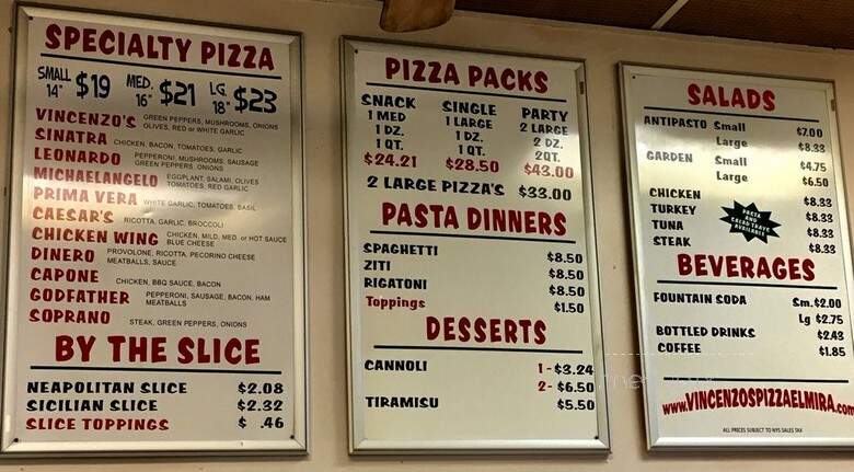 Gino's New York Pizzeria - Elmira, NY menu_pic