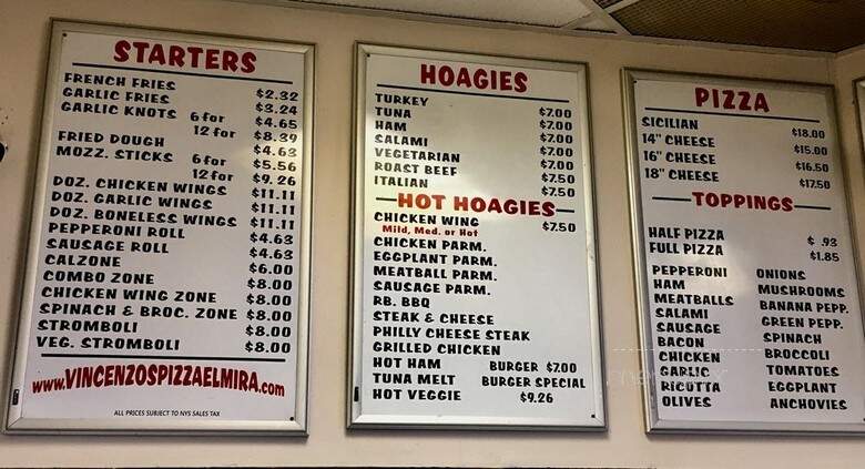 Gino's New York Pizzeria - Elmira, NY menu_pic