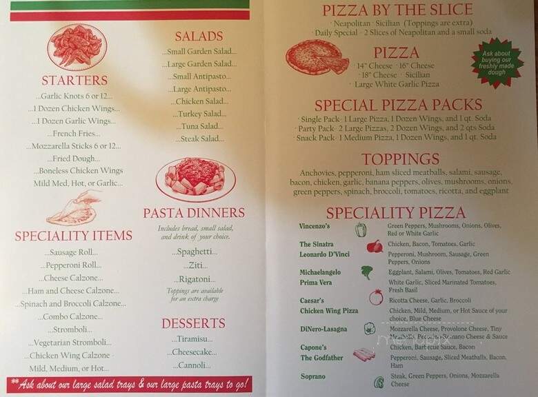 Gino's New York Pizzeria - Elmira, NY menu_pic