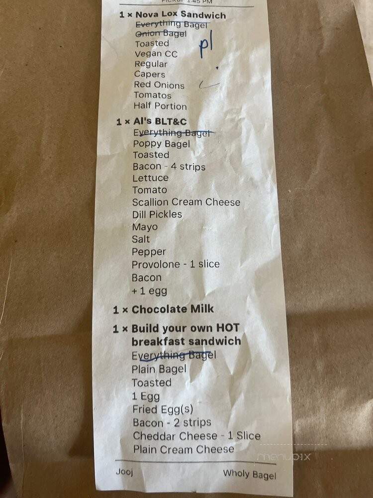 Wholy Bagel - Austin, TX menu_pic