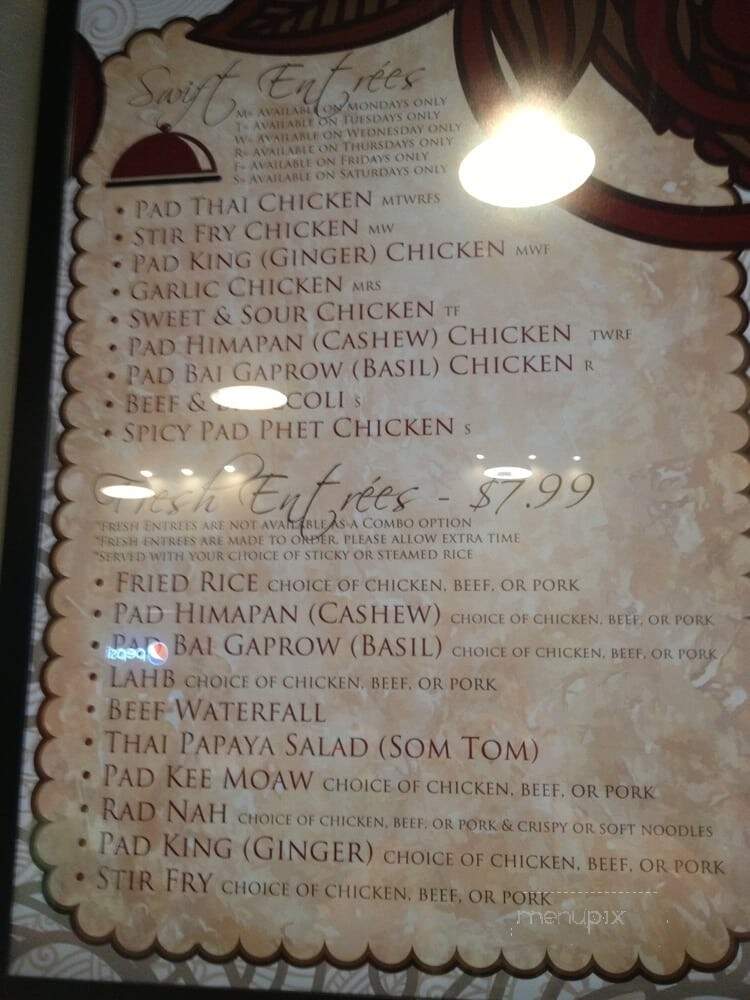 Thai Drift - Orem, UT menu_pic