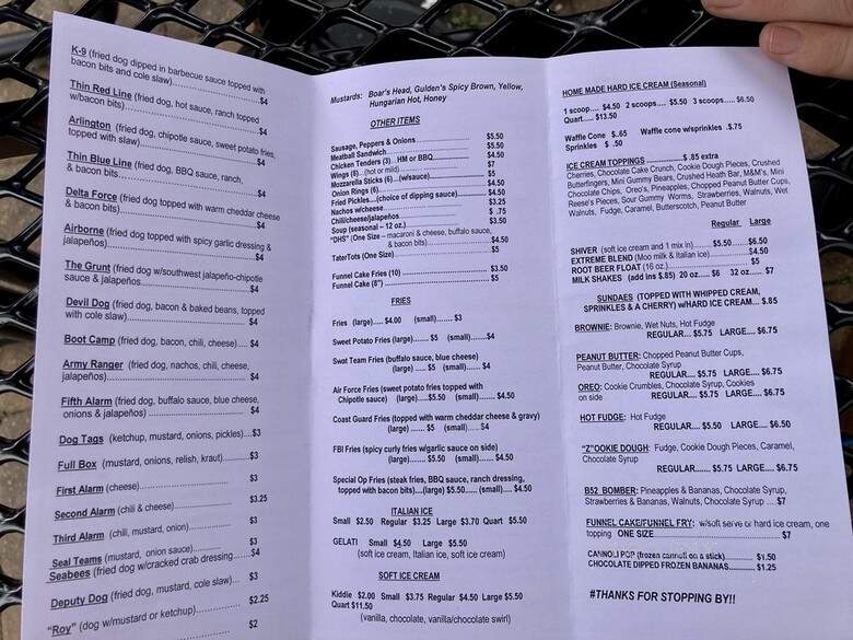 Captain Pauls Firehouse Dogs - Lawrenceville, NJ menu_pic