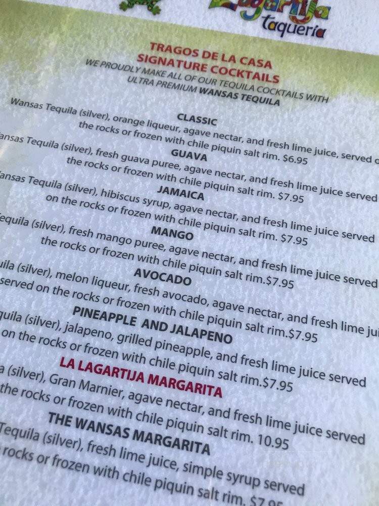 La Lagartija - Chicago, IL menu_pic