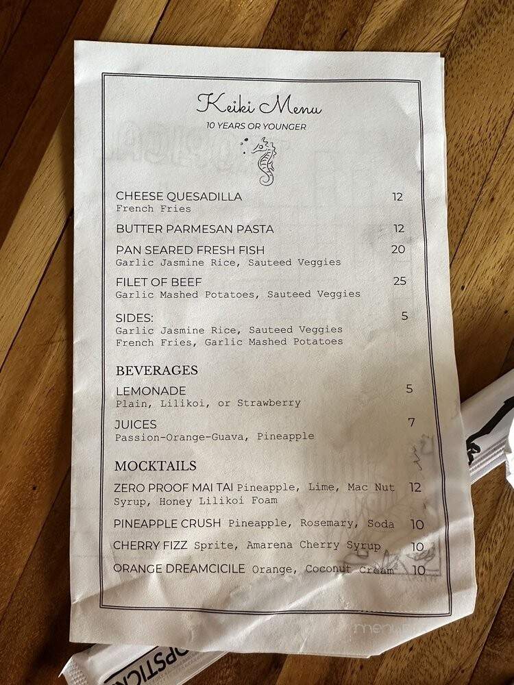 Merriman's Poipu - Koloa, HI menu_pic