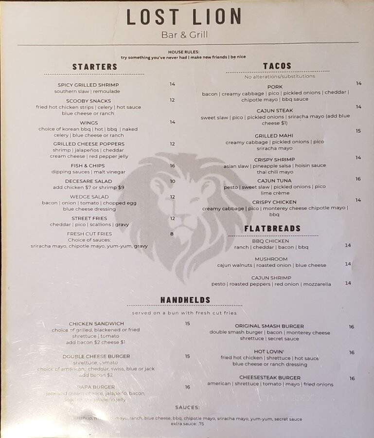 Down Under Nite Club & Grill - Westminster, MD menu_pic
