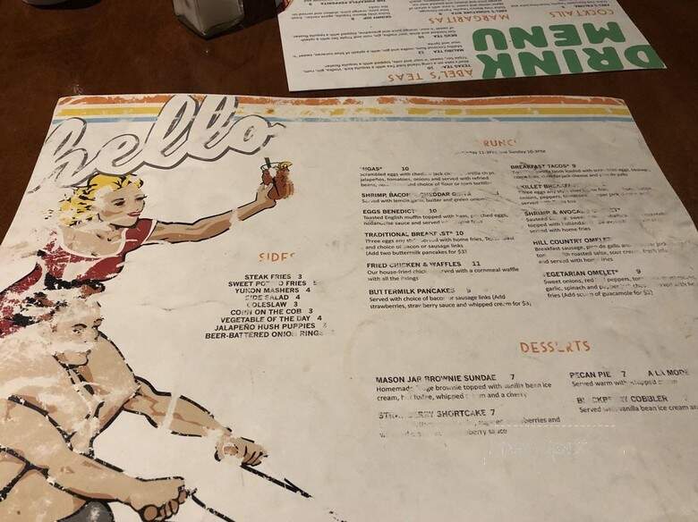 Abel's On the Lake - Austin, TX menu_pic