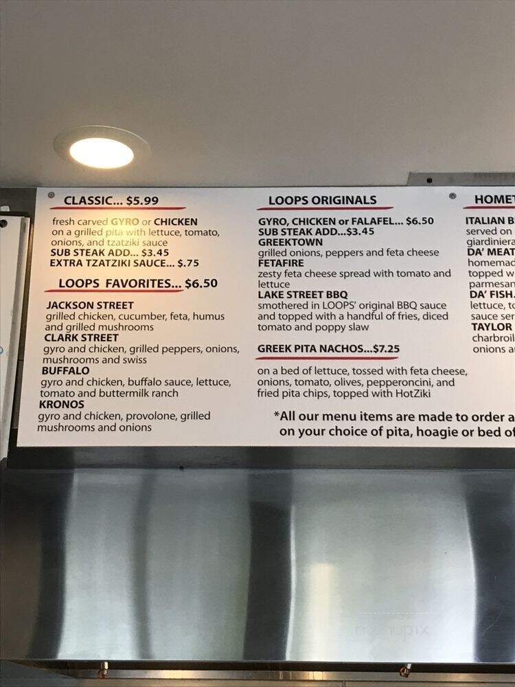 Loops - Columbus, OH menu_pic