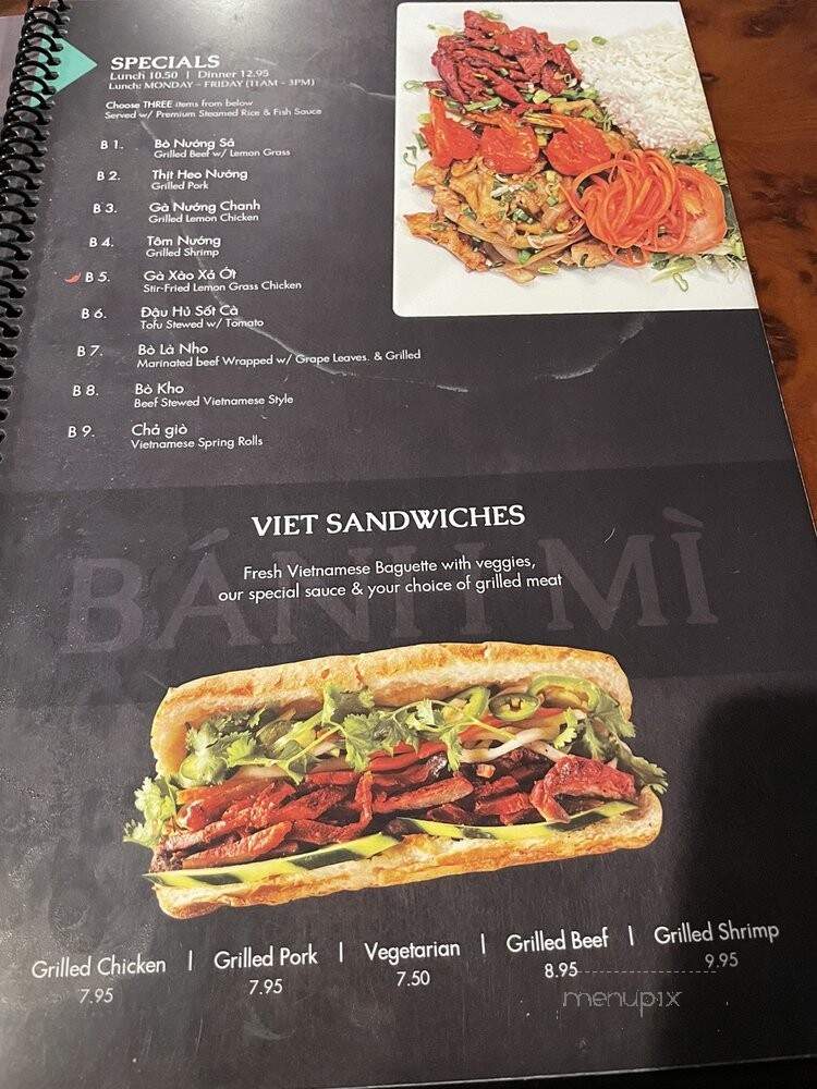 Pho Dat Thanh - Towson, MD menu_pic