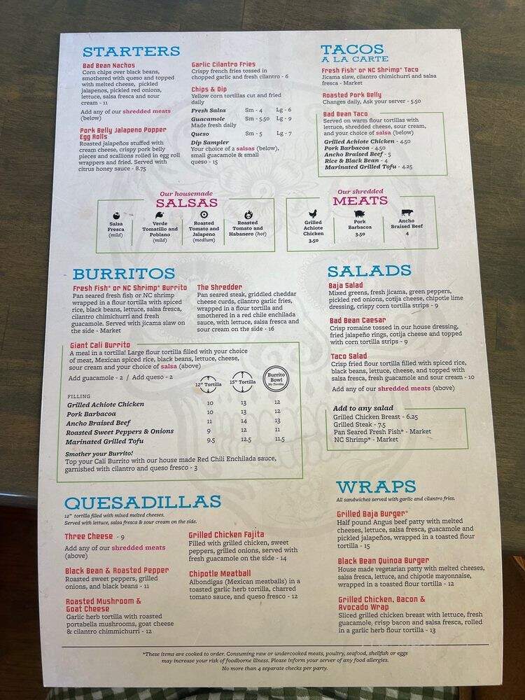 Bad Bean Taqueria - Kill Devil Hills, NC