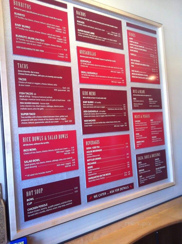 Zia Taqueria - Durango, CO menu_pic