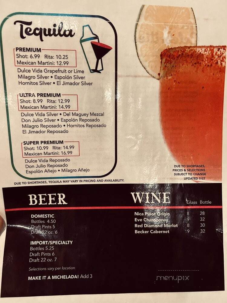 Baby Acapulco - Austin, TX menu_pic