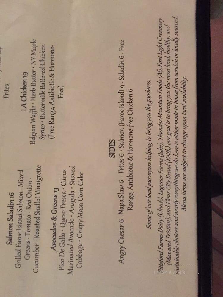 Label Seven - Pittsford, NY menu_pic