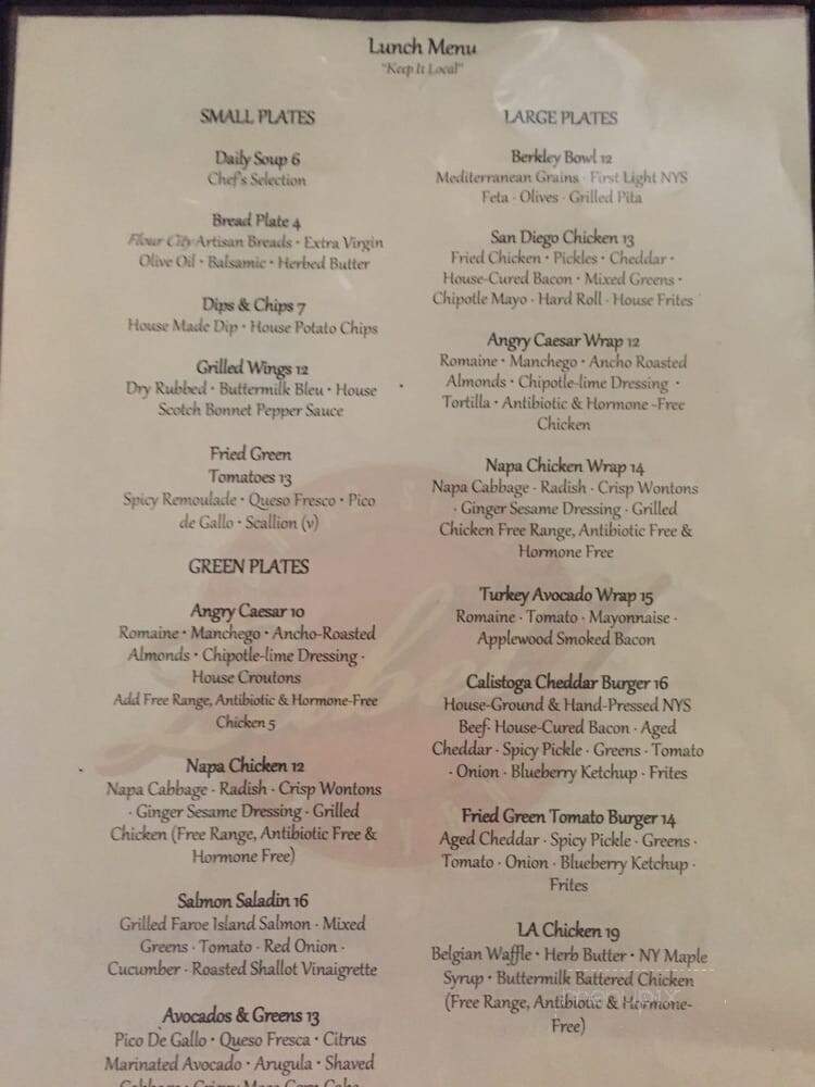Label Seven - Pittsford, NY menu_pic