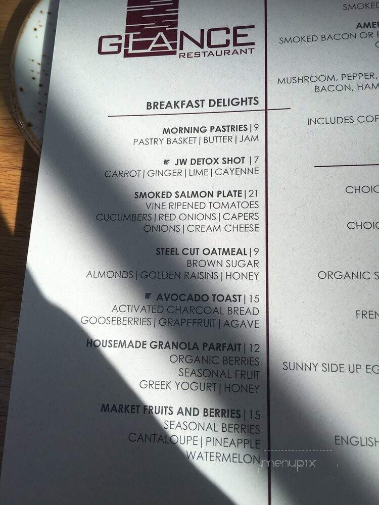 gLAnce Lobby Lounge - Los Angeles, CA menu_pic
