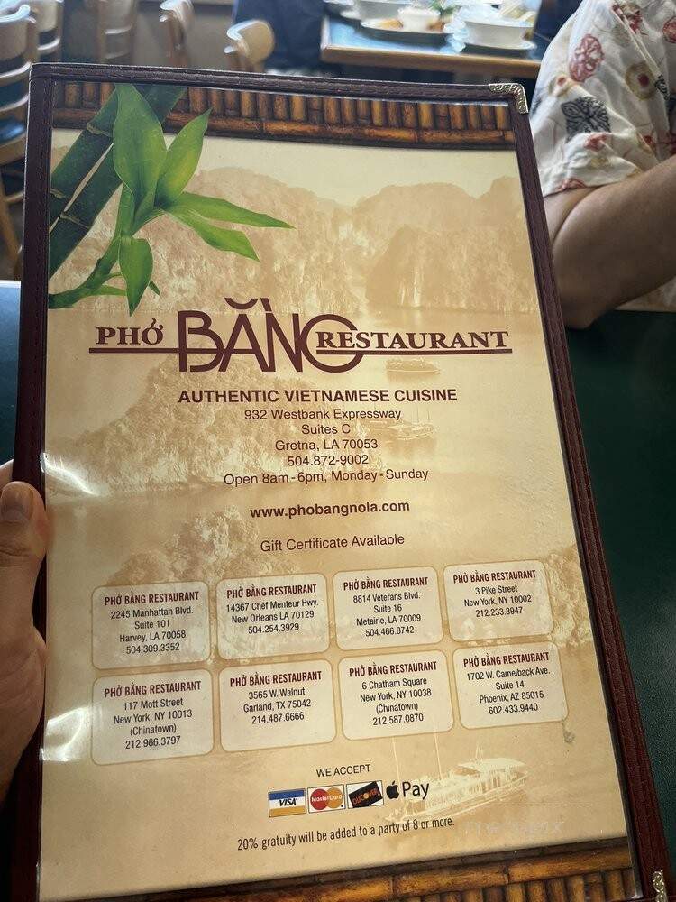 Pho Bang Restaurant - Gretna, LA
