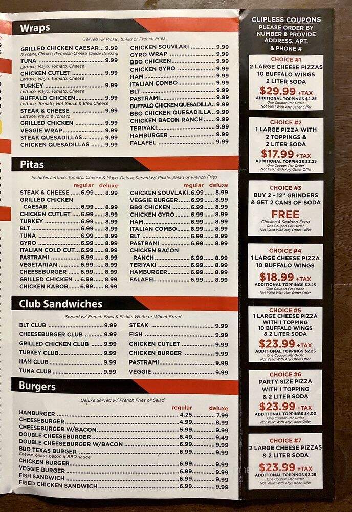 Sisson Avenue Pizza House - Hartford, CT menu_pic