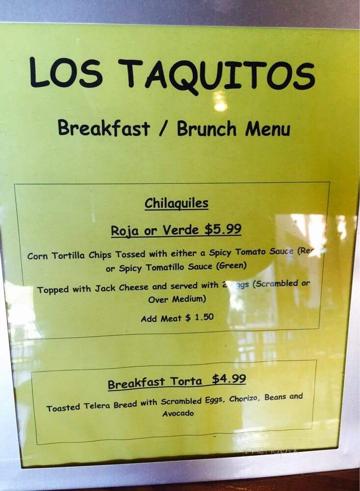 Los Taquitos Grill - Phoenix, AZ menu_pic
