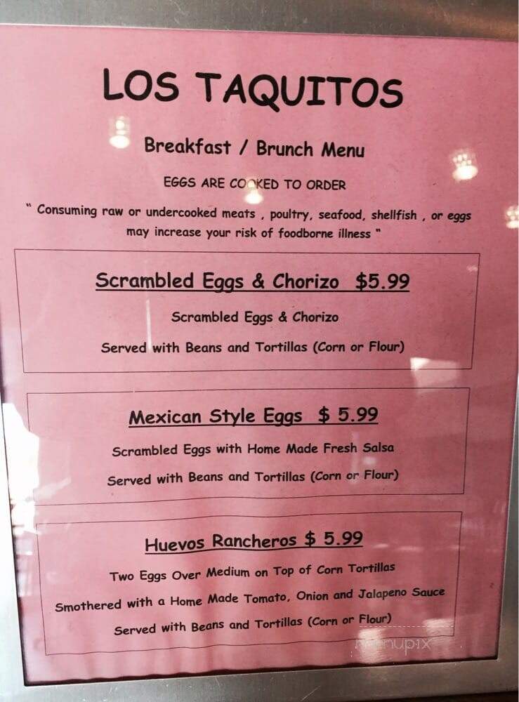Los Taquitos Grill - Phoenix, AZ menu_pic