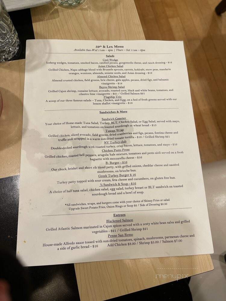59th & Lex Cafe - Sherman Oaks, CA menu_pic