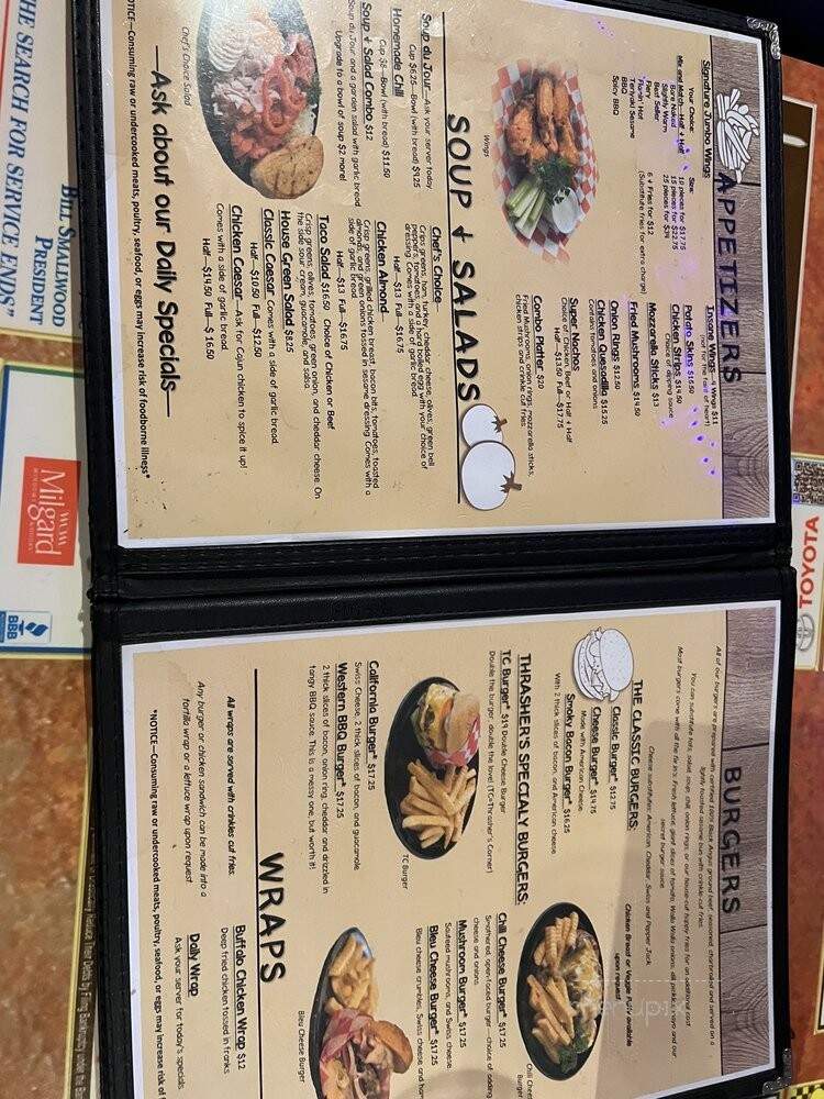 Thrasher's Corner Pub and Broiler - Bothell, WA menu_pic