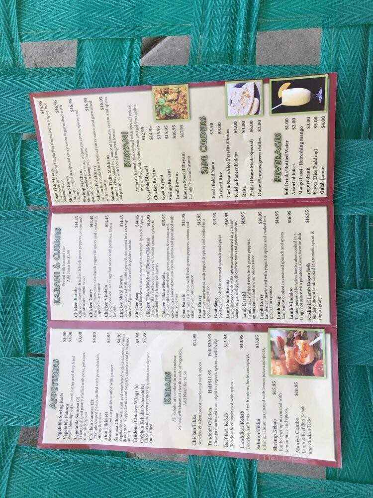 Maurya Kebabs & Curries - Beltsville, MD