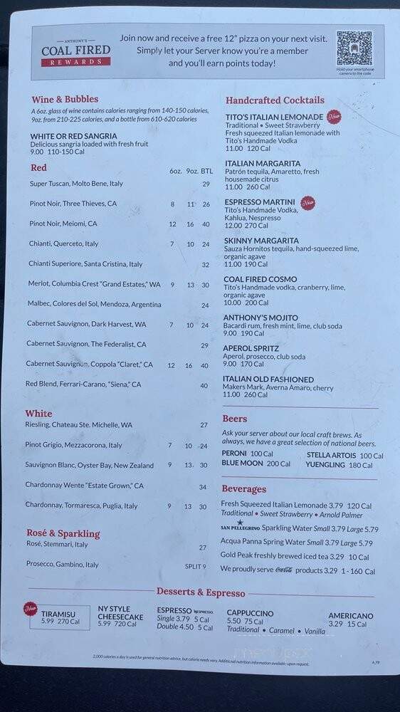 Anthony's Coal Fired Pizza - Delray Beach, FL menu_pic